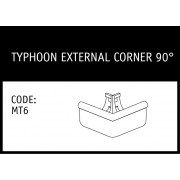 Marley Typhoon External Corner 90° - MT6